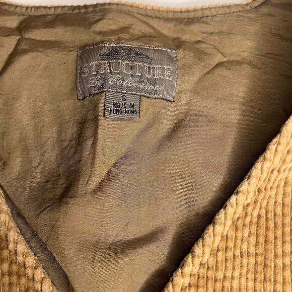 Vintage khaki Vest |corduroy | Buttons |Y2k Country Western - Picture 4 of 8
